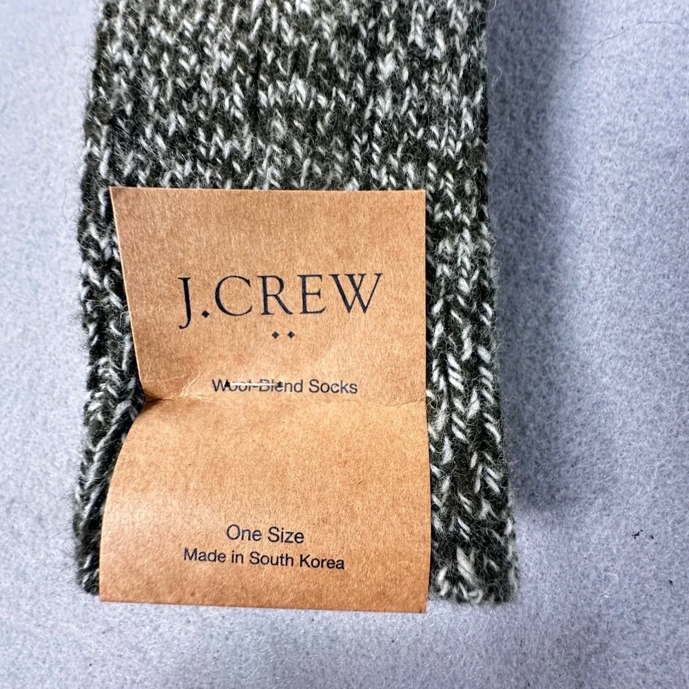 NWT J.Crew Mens Wool Blend Socks 2 Pair Fair Isle Marled Brown NEW BV411 BU868
